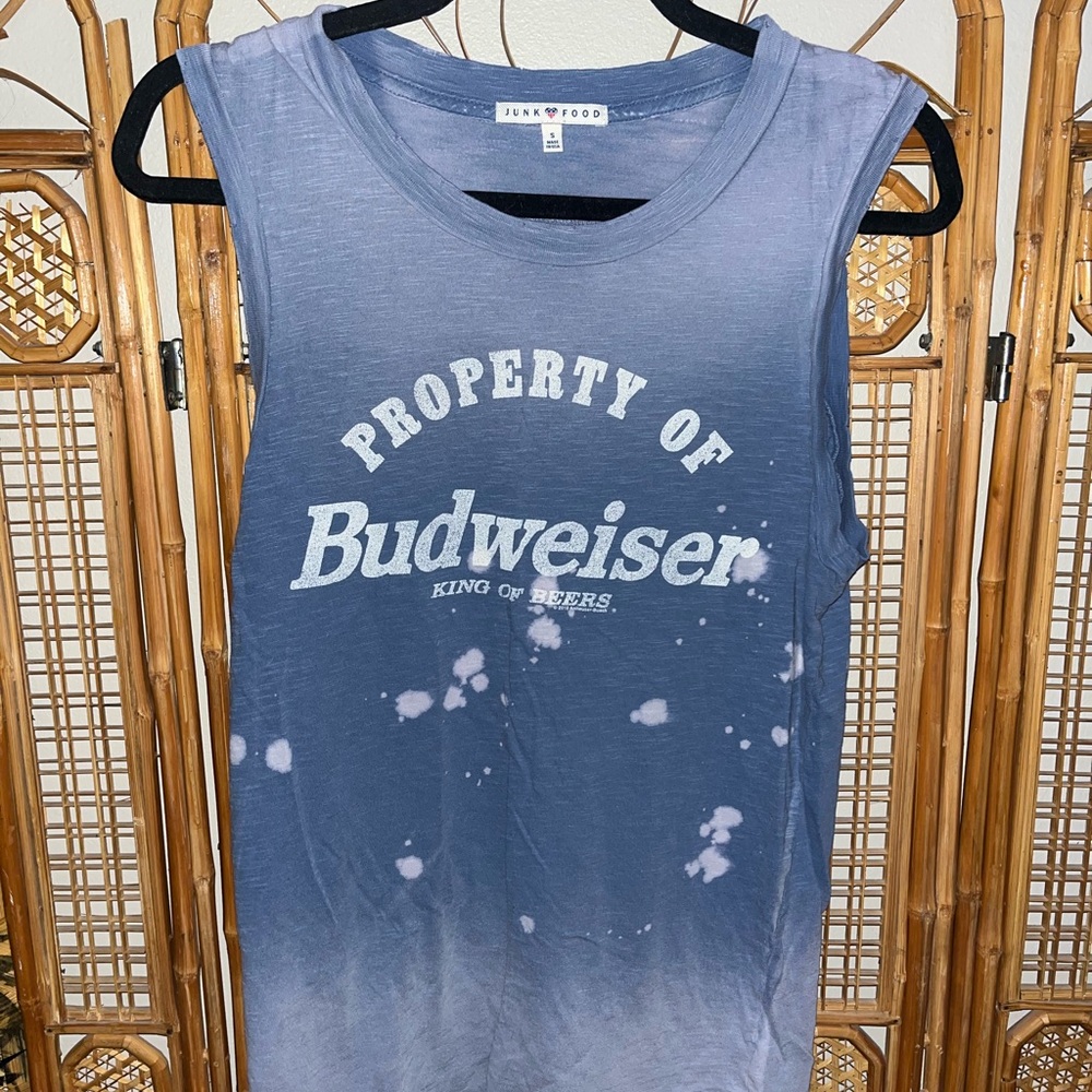 Budweiser Blue Sleeveless Tank Top